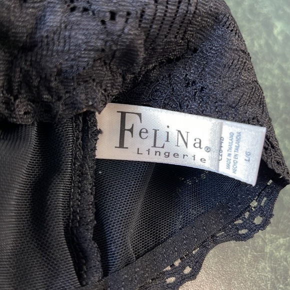 Felina Lingerie Lace racerback Bras size large black and gray - Picture 5 of 9